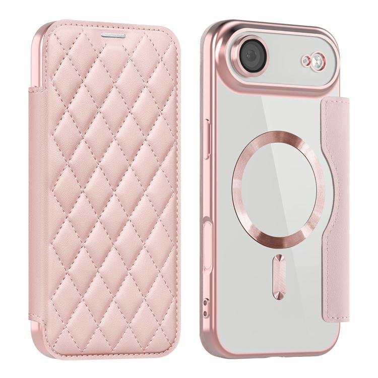 Shield Magsafe RFID Anti-theft Rhombus Leather Phone Case, For iPhone Air