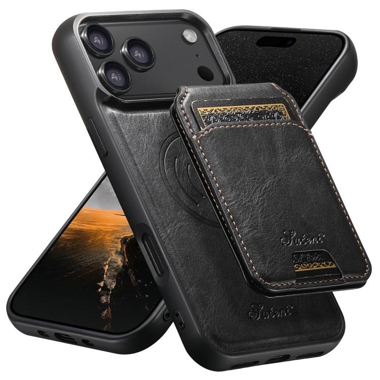 Suteni H15 MagSafe Oil Eax Leather Detachable Wallet Back Phone Case, For iPhone 18 Pro Max… Suteni H15 MagSafe Oil Eax Leather Detachable Wallet Back Phone Case, For iPhone 18 Pro Max…