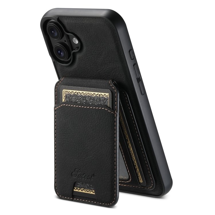 Suteni H16 Litchi Texture Leather Detachable Wallet Back Phone Case, For iPhone 16 Plus… Suteni H16 Litchi Texture Leather Detachable Wallet Back Phone Case, For iPhone 16 Plus…