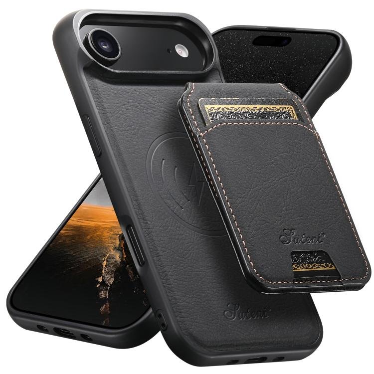 Suteni H16 Litchi Texture Leather Detachable Wallet Back Phone Case, For iPhone Air… Suteni H16 Litchi Texture Leather Detachable Wallet Back Phone Case, For iPhone Air…