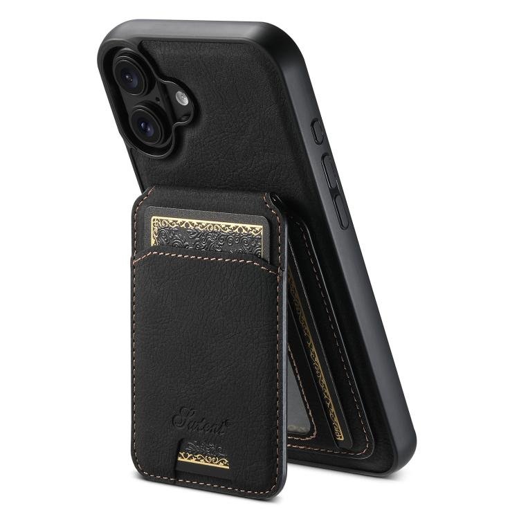 Suteni H16 Litchi Texture Leather Detachable Wallet Back Phone Case, For iPhone 18… Suteni H16 Litchi Texture Leather Detachable Wallet Back Phone Case, For iPhone 18…