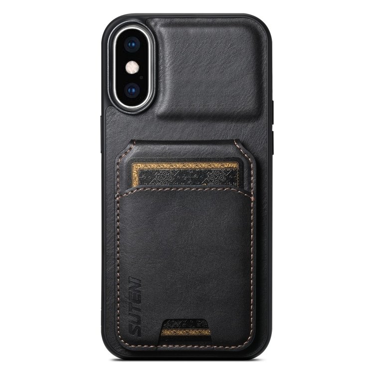 Suteni H02 Leather Wallet Stand Back Phone Case, For iPhone XS Max, For iPhone 17e / 16e… Suteni H02 Leather Wallet Stand Back Phone Case, For iPhone XS Max, For iPhone 17e / 16e…
