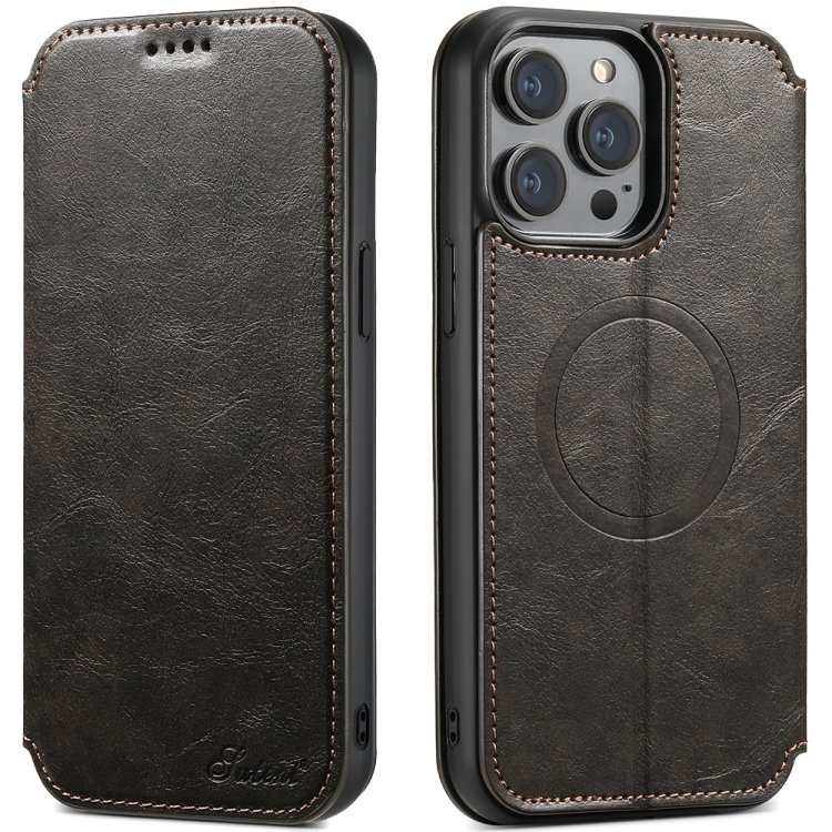 Suteni J05 Leather Magnetic MagSafe Phone Case, For iPhone 15 Pro, For iPhone 15 Plus, For iPhone 15 Suteni J05 Leather Magnetic MagSafe Phone Case, For iPhone 15 Pro, For iPhone 15 Plus, For iPhone 15