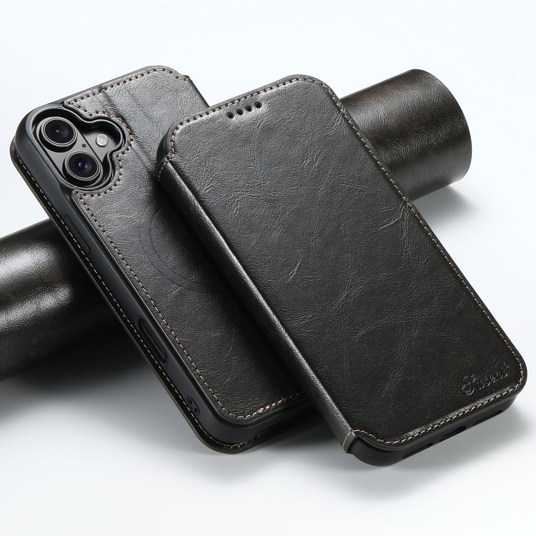 Suteni J05 Leather Magnetic MagSafe Phone Case, For iPhone 16 Plus, For iPhone 16… Suteni J05 Leather Magnetic MagSafe Phone Case, For iPhone 16 Plus, For iPhone 16…