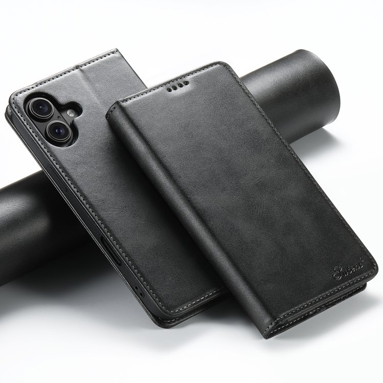Suteni Calf Texture Horizontal Flip Leather Phone Case, For iPhone 16 Plus, For iPhone 16… Suteni Calf Texture Horizontal Flip Leather Phone Case, For iPhone 16 Plus, For iPhone 16…