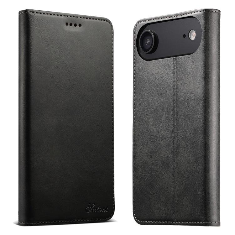 Suteni Calf Texture Horizontal Flip Leather Phone Case, For iPhone Air, For iPhone 16 Pro Max… Suteni Calf Texture Horizontal Flip Leather Phone Case, For iPhone Air, For iPhone 16 Pro Max…