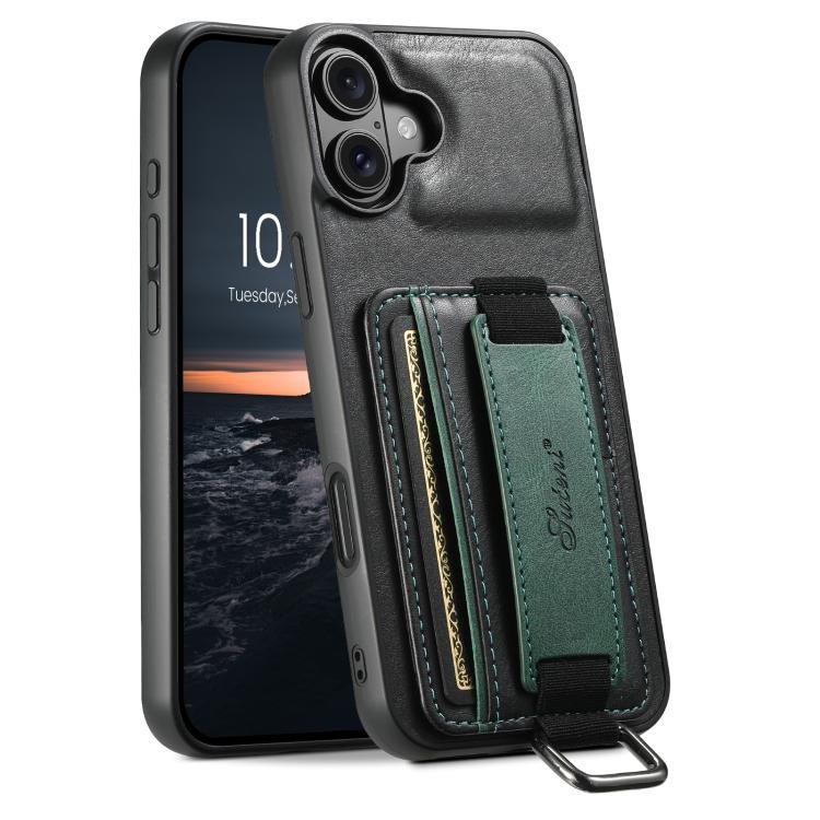 Suteni H13 Card Wallet Wrist Strap Holder PU Phone Case, For iPhone 18, For iPhone 18 Pro… Suteni H13 Card Wallet Wrist Strap Holder PU Phone Case, For iPhone 18, For iPhone 18 Pro…