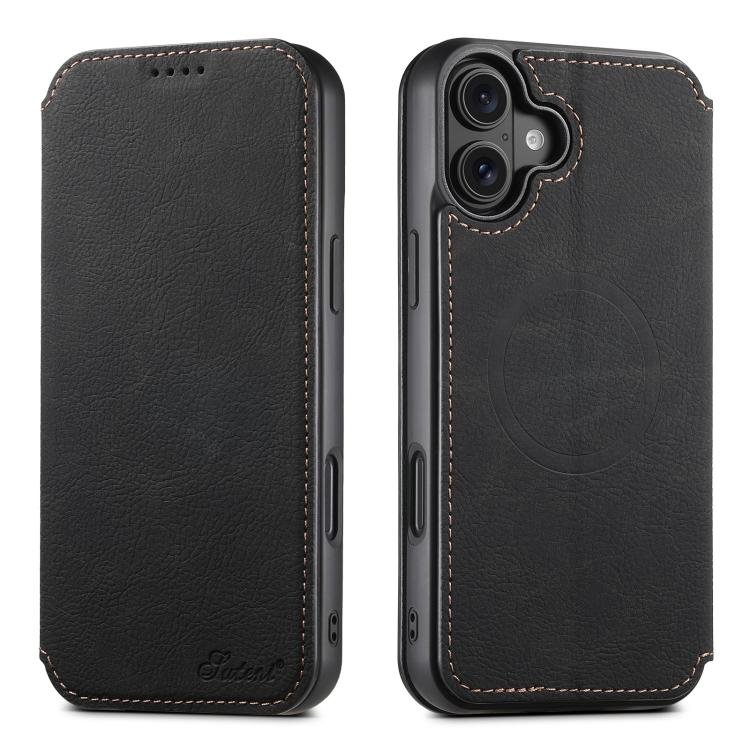 Suteni J06 Retro Matte Litchi Texture Leather MagSafe Phone Case, For iPhone 18, For iPhone 18 Pr… Suteni J06 Retro Matte Litchi Texture Leather MagSafe Phone Case, For iPhone 18, For iPhone 18 Pr…