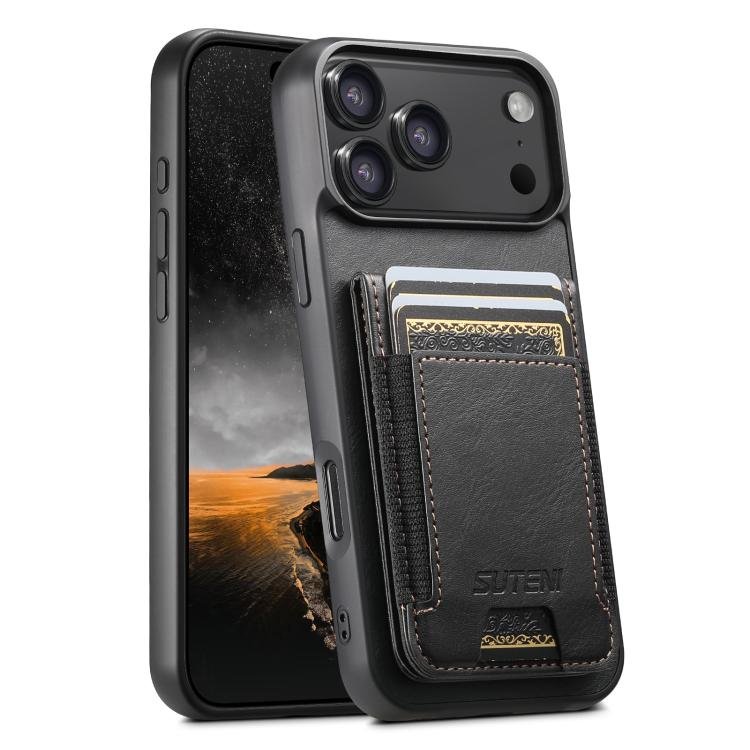 Suteni H03 Oil Wax Leather Wallet Stand Back Phone Case, For iPhone 17 Pro, For iPhone 17… Suteni H03 Oil Wax Leather Wallet Stand Back Phone Case, For iPhone 17 Pro, For iPhone 17…