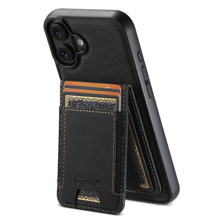 Suteni H17 Litchi Texture Leather MagSafe Detachable Wallet Phone Case, For iPhone 16 Plus… Suteni H17 Litchi Texture Leather MagSafe Detachable Wallet Phone Case, For iPhone 16 Plus…