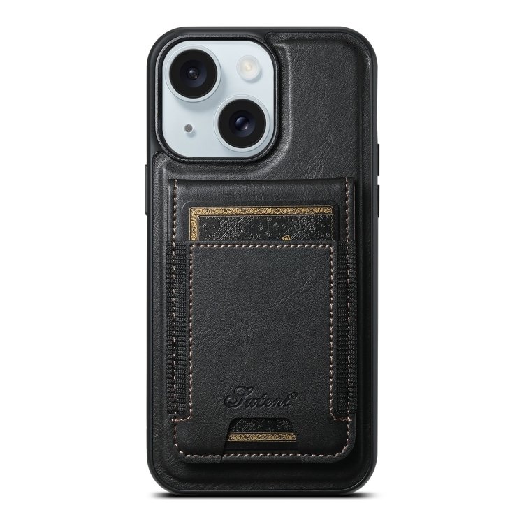 Suteni H17 Oil Eax Leather MagSafe Detachable Wallet Phone Case, For iPhone 15, For iPhone 14 Plus Suteni H17 Oil Eax Leather MagSafe Detachable Wallet Phone Case, For iPhone 15, For iPhone 14 Plus
