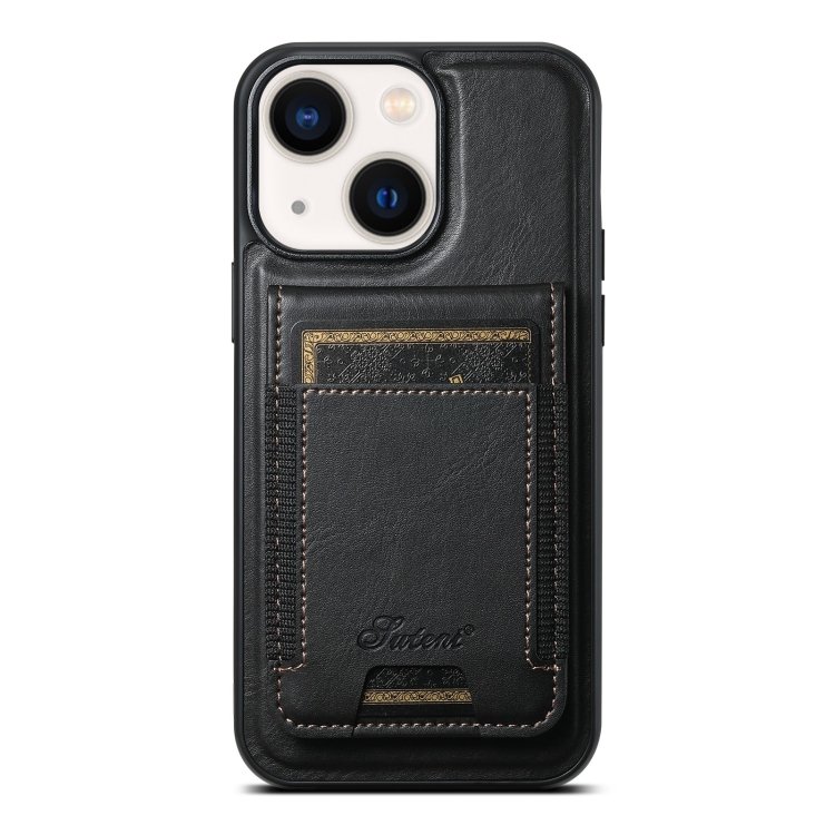 Suteni H17 Oil Eax Leather MagSafe Detachable Wallet Phone Case, For iPhone 14, For iPhone 14 Pro Suteni H17 Oil Eax Leather MagSafe Detachable Wallet Phone Case, For iPhone 14, For iPhone 14 Pro