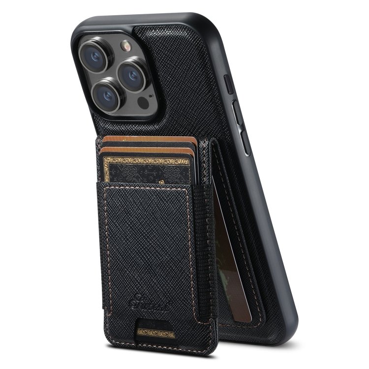 Suteni H17 Cross Grain Leather MagSafe Detachable Wallet Phone Case, For iPhone 12 Pro Suteni H17 Cross Grain Leather MagSafe Detachable Wallet Phone Case, For iPhone 12 Pro