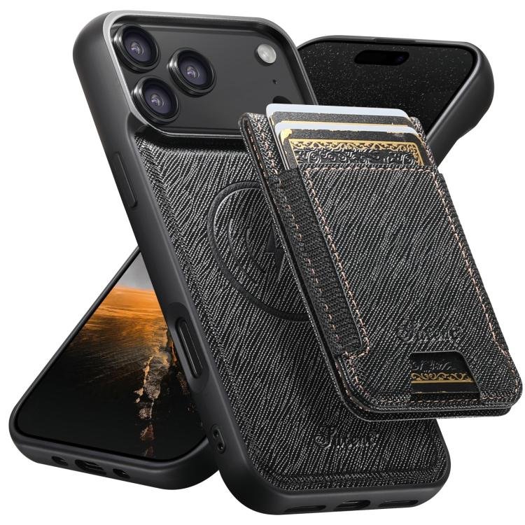 Suteni H17 Cross Grain Leather MagSafe Detachable Wallet Phone Case, For iPhone 17 Pro… Suteni H17 Cross Grain Leather MagSafe Detachable Wallet Phone Case, For iPhone 17 Pro…