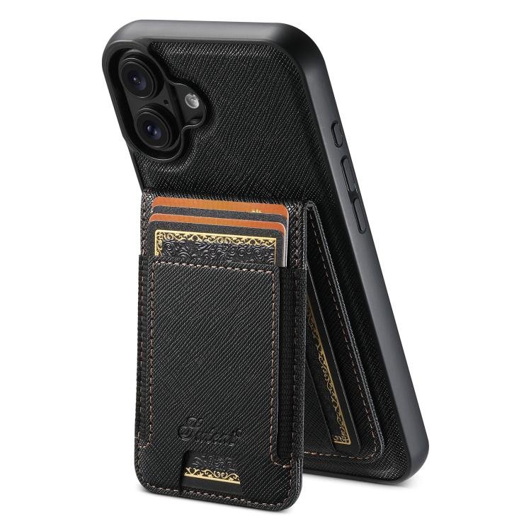 Suteni H17 Cross Grain Leather MagSafe Detachable Wallet Phone Case, For iPhone 18… Suteni H17 Cross Grain Leather MagSafe Detachable Wallet Phone Case, For iPhone 18…