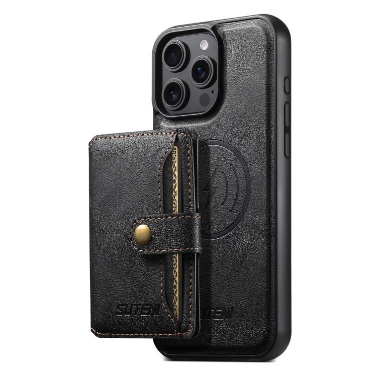 Suteni M4 Magnetic Card Bag MagSafe Leather Phone Case, For iPhone 15 Pro, For iPhone 15 Plus… Suteni M4 Magnetic Card Bag MagSafe Leather Phone Case, For iPhone 15 Pro, For iPhone 15 Plus…