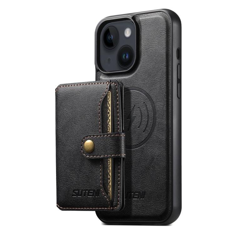 Suteni M4 Magnetic Card Bag MagSafe Leather Phone Case, For iPhone 14, For iPhone 14 Pro… Suteni M4 Magnetic Card Bag MagSafe Leather Phone Case, For iPhone 14, For iPhone 14 Pro…