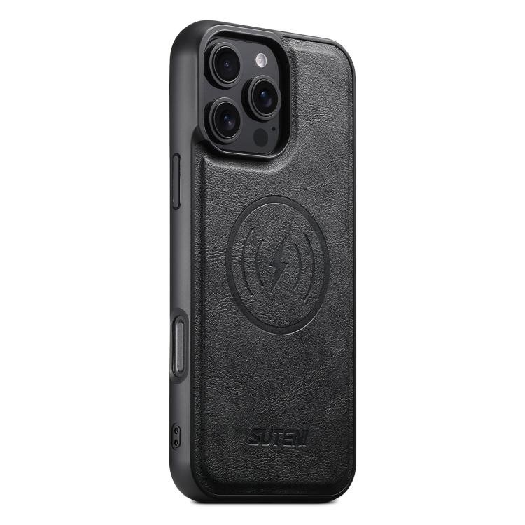 Suteni G5 Cowhide Leather MagSafe Magnetic Phone Case, For iPhone 16 Pro, For iPhone 16 Plus… Suteni G5 Cowhide Leather MagSafe Magnetic Phone Case, For iPhone 16 Pro, For iPhone 16 Plus…