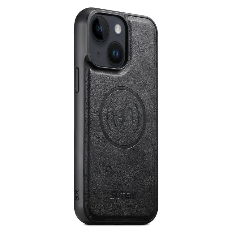 Suteni G5 Cowhide Leather MagSafe Magnetic Phone Case, For iPhone 14, For iPhone 14 Pro… Suteni G5 Cowhide Leather MagSafe Magnetic Phone Case, For iPhone 14, For iPhone 14 Pro…