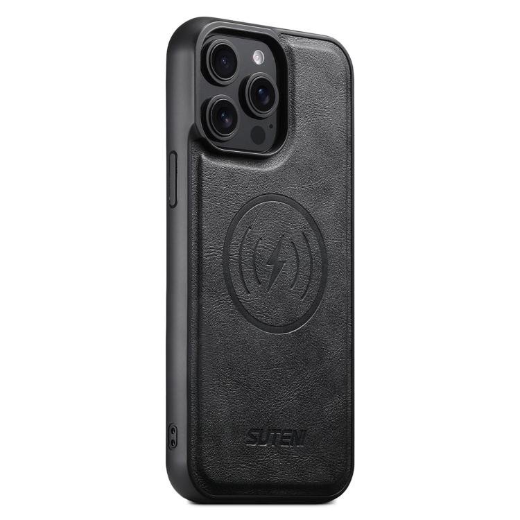 Suteni G5 Cowhide Leather MagSafe Magnetic Phone Case, For iPhone 12 Pro Suteni G5 Cowhide Leather MagSafe Magnetic Phone Case, For iPhone 12 Pro