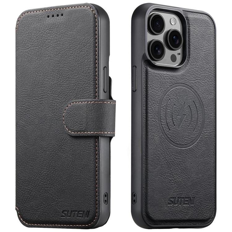 Suteni Q05 2-in-1 Multi-function MagSafe Wallet Litchi Leather Phone Case, For iPhone 15 Pro… Suteni Q05 2-in-1 Multi-function MagSafe Wallet Litchi Leather Phone Case, For iPhone 15 Pro…