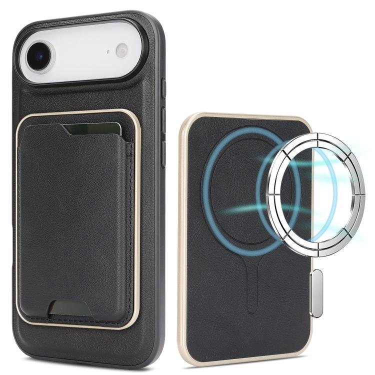 Kalebol Slim MagSafe Ring Magnetic Card Bag Leather Phone Case, For iPhone Air Kalebol Slim MagSafe Ring Magnetic Card Bag Leather Phone Case, For iPhone Air