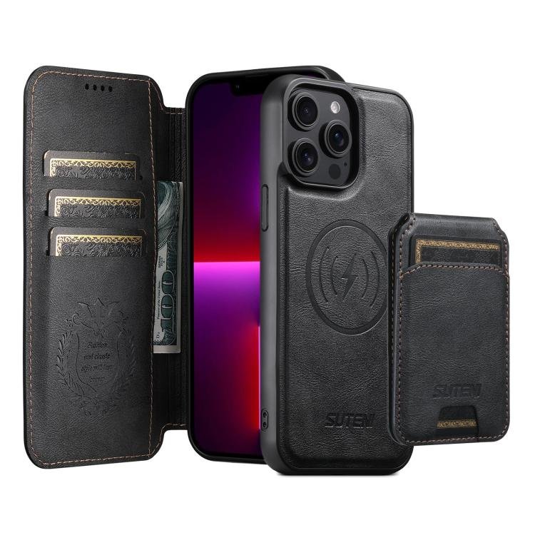 Suteni Q05S2 3-in-1 Detachable Vertical Flip Wallet MagSafe Leather Phone Case, For iPhone 13 Pro… Suteni Q05S2 3-in-1 Detachable Vertical Flip Wallet MagSafe Leather Phone Case, For iPhone 13 Pro…