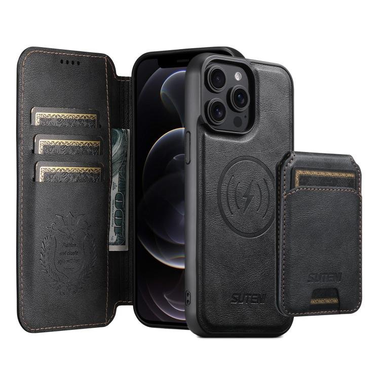 Suteni Q05S2 3-in-1 Detachable Vertical Flip Wallet MagSafe Leather Phone Case, For iPhone 12 Pro Suteni Q05S2 3-in-1 Detachable Vertical Flip Wallet MagSafe Leather Phone Case, For iPhone 12 Pro