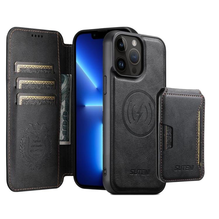 Suteni Q05S3 3-in-1 Detachable Vertical Flip Wallet MagSafe Leather Phone Case, For iPhone 13 Pro… Suteni Q05S3 3-in-1 Detachable Vertical Flip Wallet MagSafe Leather Phone Case, For iPhone 13 Pro…