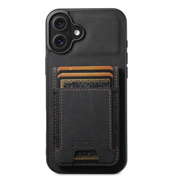 Suteni H03 Litchi Leather Card Bag Stand Back Phone Case, For iPhone 18, For iPhone 18 Pro… Suteni H03 Litchi Leather Card Bag Stand Back Phone Case, For iPhone 18, For iPhone 18 Pro…