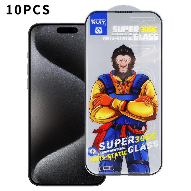 10pcs Armor 300C Ultra-Curved Anti-Static Anti-Dust Silk-Screened HD Tempered…
