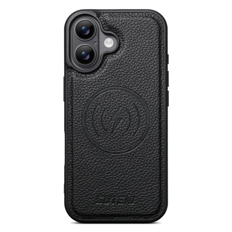 Suteni G5 Large Litchi Texture Vegan Leather Magnetic Back Phone Case, For iPhone 18… Suteni G5 Large Litchi Texture Vegan Leather Magnetic Back Phone Case, For iPhone 18…