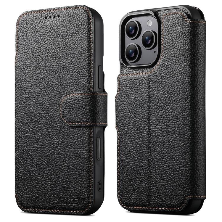 Suteni Q05 -in-1 Multi-function MagSafe Wallet Big Litchi Leather Phone Case, For iPhone 16 Pro M… Suteni Q05 -in-1 Multi-function MagSafe Wallet Big Litchi Leather Phone Case, For iPhone 16 Pro M…