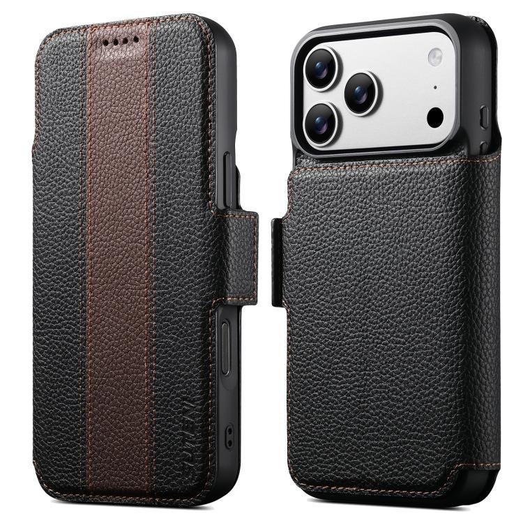Suteni Q08 2-in-1 Multi-function Magnetic Wallet Big Litchi Vegan Leather Phone Case…