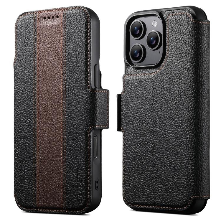 Suteni Q08 2-in-1 Multi-function Magnetic Wallet Big Litchi Vegan Leather Phone Case…