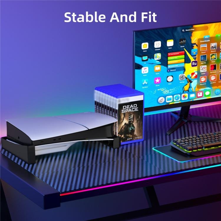 For PS5 Pro / PS5 Slim Digital Disc Edition 12 Game Discs Storage Cooling Base Holder