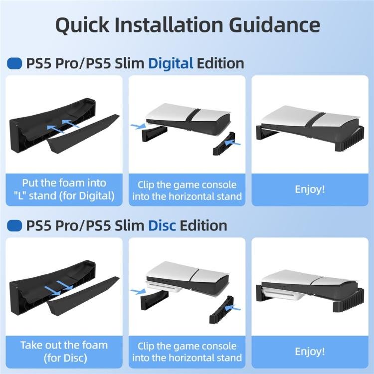 For PS5 Pro / PS5 Slim Digital Disc Edition 12 Game Discs Storage Cooling Base Holder