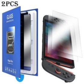 2pcs Book Box Dust-Free Chamber High-Definition Dust-Free Instant Game Console Tempered Glass Fil...