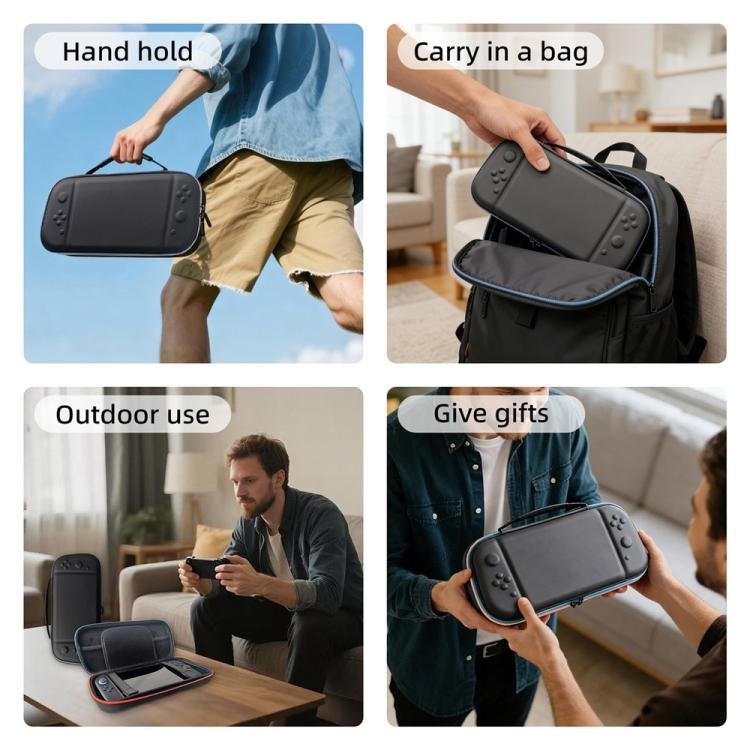 For Nintendo Switch 2 PU Portable Travel Bag Multi-function Storage Pouch with Game Card Slots