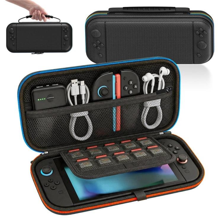 For Nintendo Switch 2 Storage Bag Dual Color Zipper EVA Hard Shell Shockproof Carrying Case
