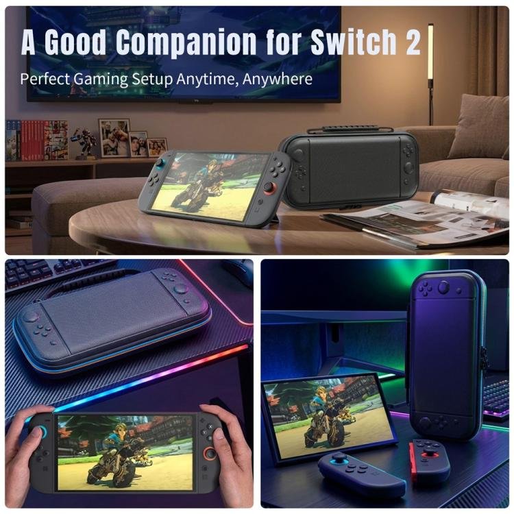 For Nintendo Switch 2 Storage Bag Dual Color Zipper EVA Hard Shell Shockproof Carrying Case