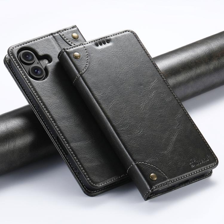 Suteni Baroque Calf Texture Buckle Wallet Leather Phone Case, For iPhone 18, For iPhone 18 Pro… Suteni Baroque Calf Texture Buckle Wallet Leather Phone Case, For iPhone 18, For iPhone 18 Pro…