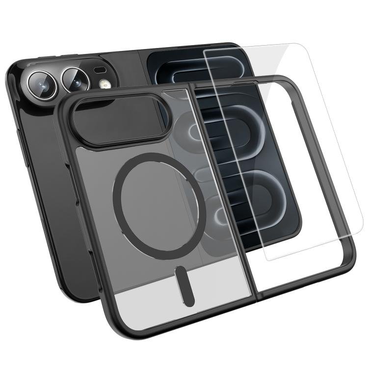 2 in 1 Set Magnetic Phone Case with Screen Tempered Film, For iPhone Duo…