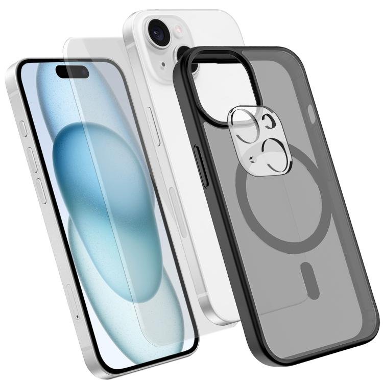 3 in 1 Set Magnetic Phone Case with Screen Film + Lens Protector…