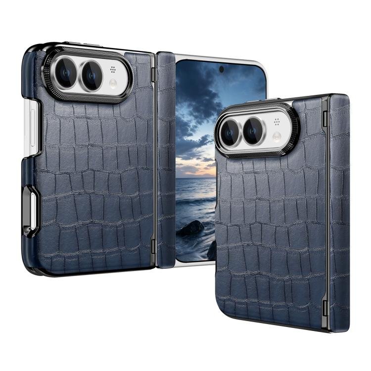 Crocodile Vegan Leather Dual-Hinge Phone case, For iPhone Duo Crocodile Vegan Leather Dual-Hinge Phone case, For iPhone Duo