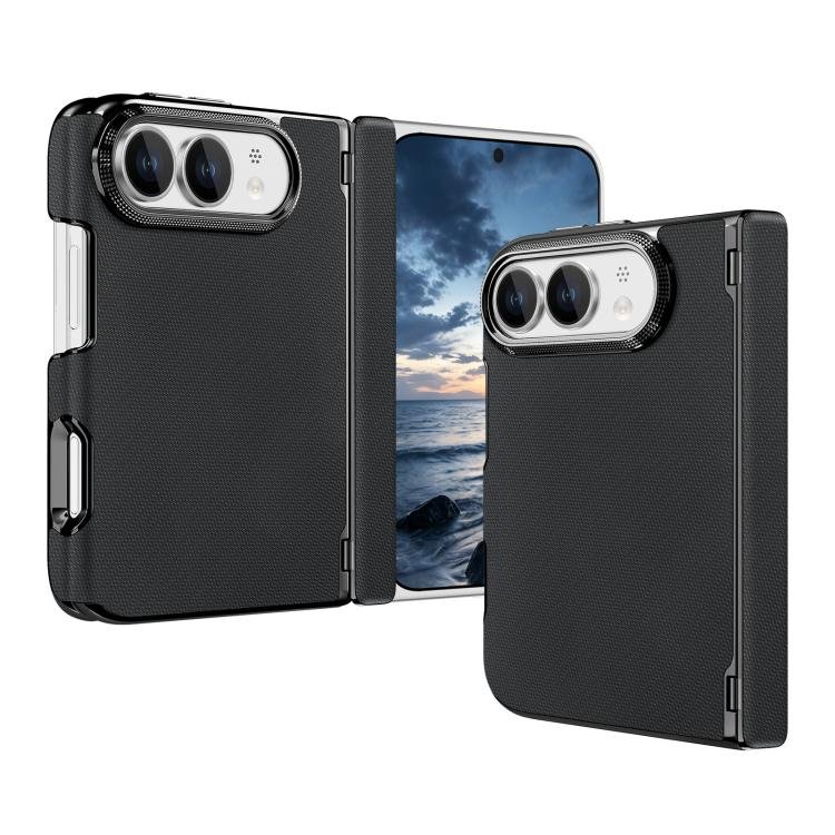 Fine-grained Vegan Leather Dual-Hinge Magnetic Phone Case, For iPhone Duo Fine-grained Vegan Leather Dual-Hinge Magnetic Phone Case, For iPhone Duo