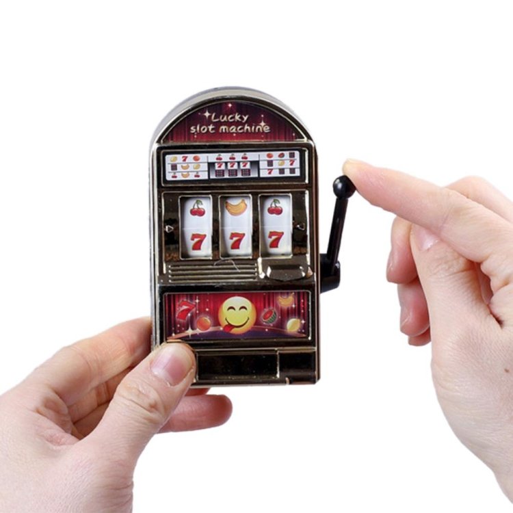 Mini Slot Machine Toy Rotatable Stress Reliever Children Party Jackpot Funny Jokes Play Toy, Random Color Mini Slot Machine Toy Rotatable Stress Reliever Children Party Jackpot Funny Jokes Play Toy, Random Color