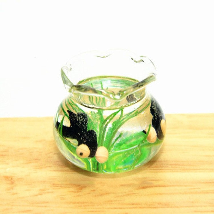 Dollhouse Miniature Transparent Glass Fish Tank Aquarium Toys Dollhouse Miniature Transparent Glass Fish Tank Aquarium Toys