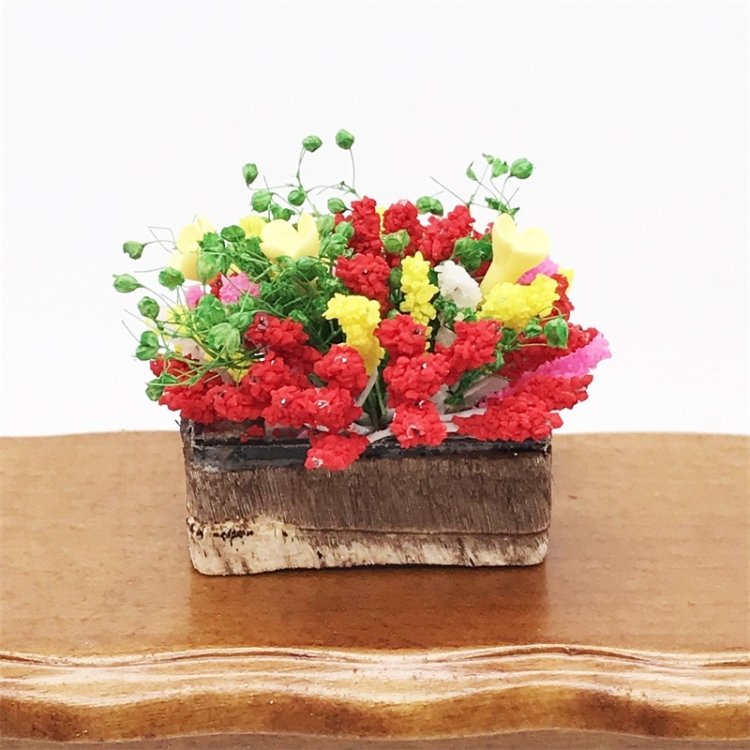 2 PCS 1:12 mini Doll House Dollhouse Garden Scene Simulation Flower Potted Cl… 2 PCS 1:12 mini Doll House Dollhouse Garden Scene Simulation Flower Potted Cl…