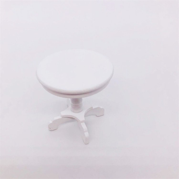 1:12 Mini Doll House Pocket Furniture Decoration Round Table, White… 1:12 Mini Doll House Pocket Furniture Decoration Round Table, White…